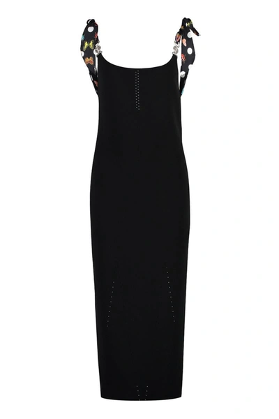 Shop Versace Dua Lipa X  - Knitted Dress In Black