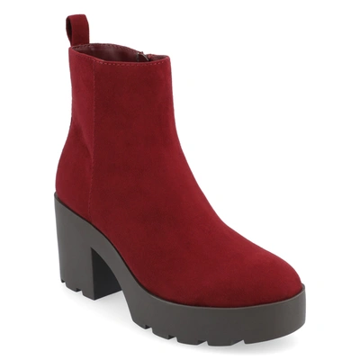 Shop Journee Collection Collection Women's Tru Comfort Foam Cassidy Booties In Red