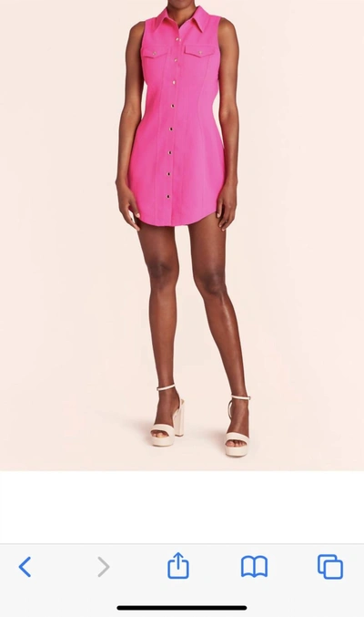 Shop Amanda Uprichard Bryson Dress In Hot Pink