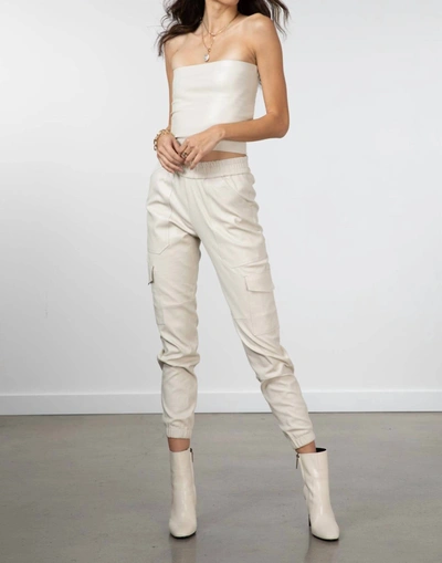 Shop Sprwmn Bandeau And Jogger Set In Off-white
