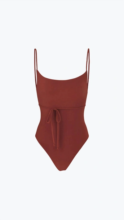 Shop Anemos The Km Tie One Piece In Umber In Multi