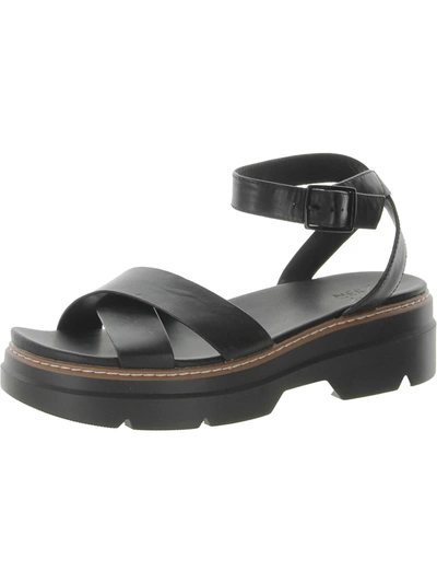 Shop Naturalizer Darry Womens Leather Ankle Strap Platform Sandals In Black