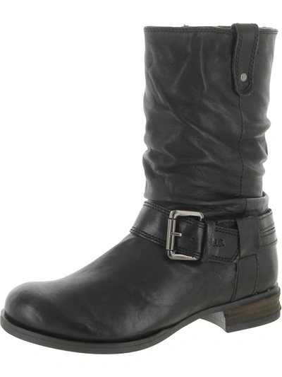 Shop Josef Seibel Tucson Womens Leather Slouchy Ankle Boots In Black