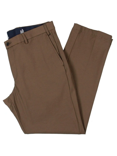 Shop Lauren Ralph Lauren Mens Cotton Stretch Classic Fit Dress Pants In Brown
