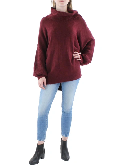 Shop Vince Camuto Plus Womens Knit Blouson Turtleneck Sweater In Multi