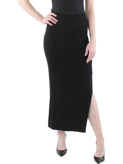 Shop Enza Costa Womens Pencil Skirt Viscore Midi Skirt In Black