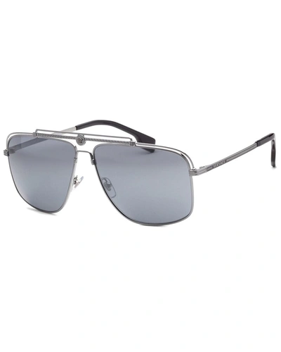 Shop Versace Men's 61mm Sunglasses In Grey