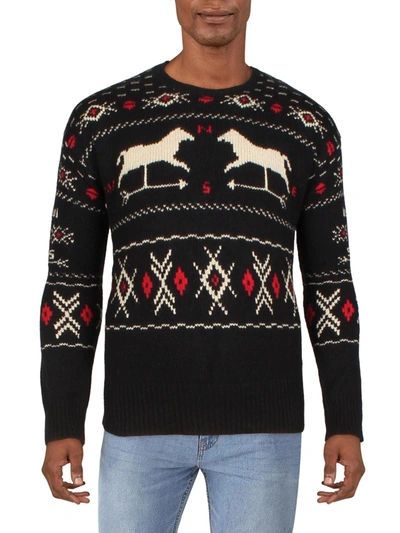 Shop Polo Ralph Lauren Polo Country 2 Mens Wool Blend Cozy Pullover Sweater In Multi