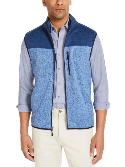 Shop Club Room Mens Sweater Fleece Vest In Blue