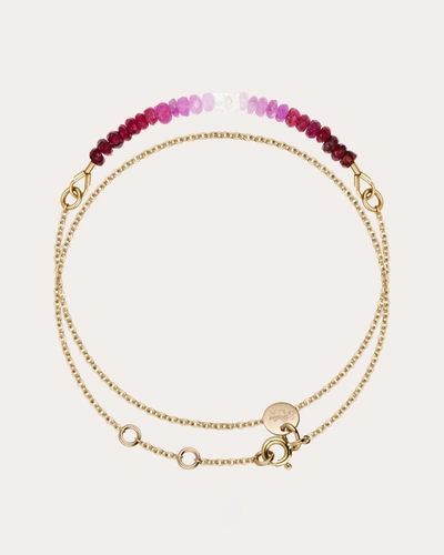 Shop Atelier Paulin Women's Ruby Double Tour Bracelet In Pink