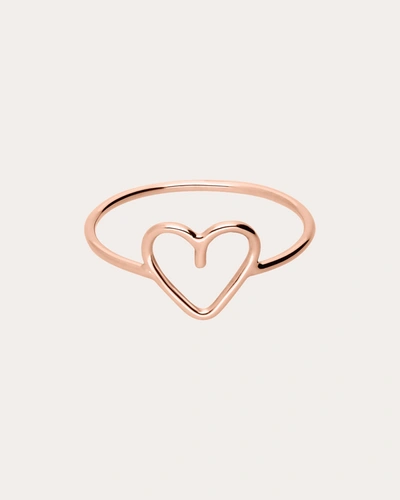 Shop Atelier Paulin Women's 18k Rose Gold Heart Ring 18k Gold In Pink