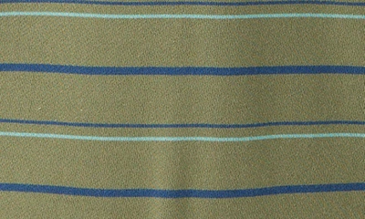 Shop O'neill Nash Stripe Crewneck Sweatshirt In Dust Green