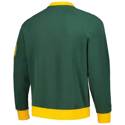 Shop Tommy Hilfiger Green Green Bay Packers Reese Raglan Tri-blend Pullover Sweatshirt