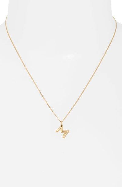 Shop Jenny Bird Customized Monogram Pendant Necklace In High Polish Gold - M