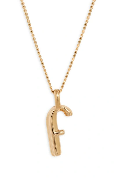 Shop Jenny Bird Customized Monogram Pendant Necklace In High Polish Gold - F