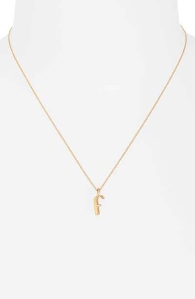 Shop Jenny Bird Customized Monogram Pendant Necklace In High Polish Gold - F