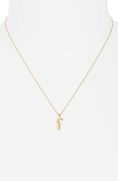 Jenny Bird Customized Monogram Pendant Necklace In High Polish Gold - F