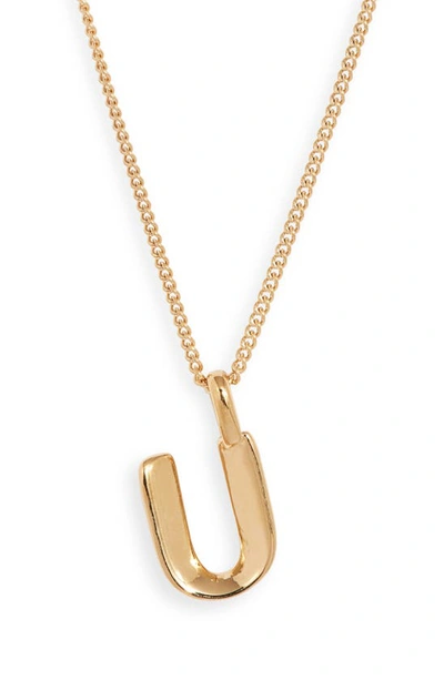 Shop Jenny Bird Customized Monogram Pendant Necklace In High Polish Gold - U