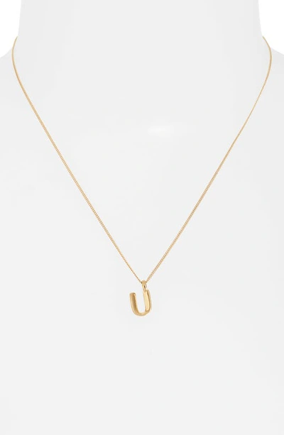 Jenny Bird Customized Monogram Pendant Necklace In High Polish Gold - U