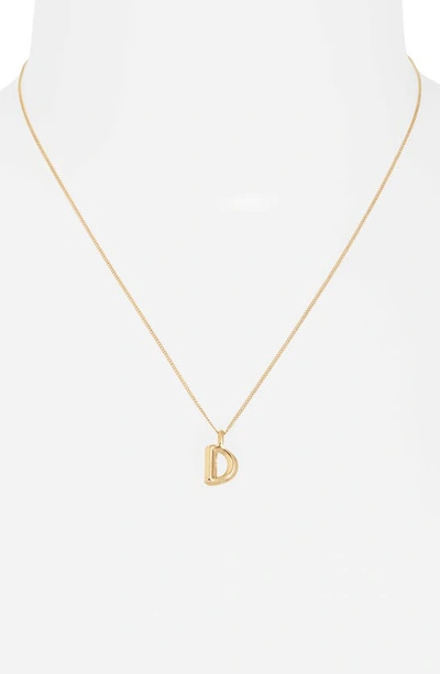 Shop Jenny Bird Customized Monogram Pendant Necklace In High Polish Gold - D