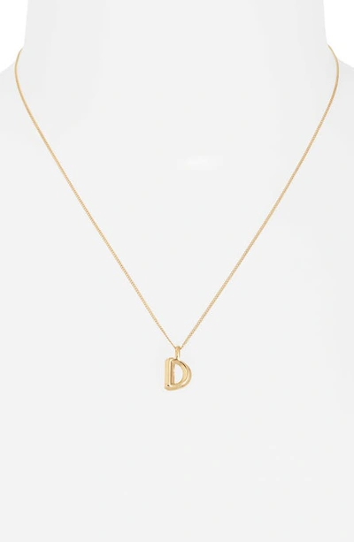 Jenny Bird Customized Monogram Pendant Necklace In High Polish Gold - D