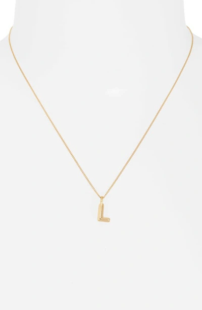 Shop Jenny Bird Customized Monogram Pendant Necklace In High Polish Gold - L