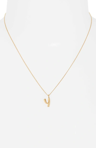 Shop Jenny Bird Customized Monogram Pendant Necklace In High Polish Gold - Y
