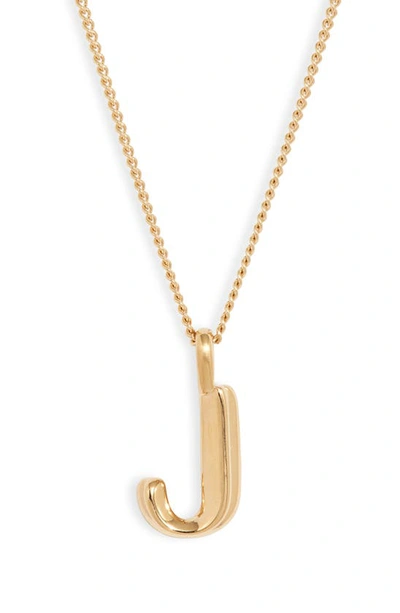 Shop Jenny Bird Customized Monogram Pendant Necklace In High Polish Gold - J