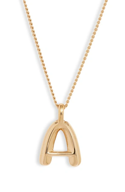 Shop Jenny Bird Customized Monogram Pendant Necklace In High Polish Gold - A