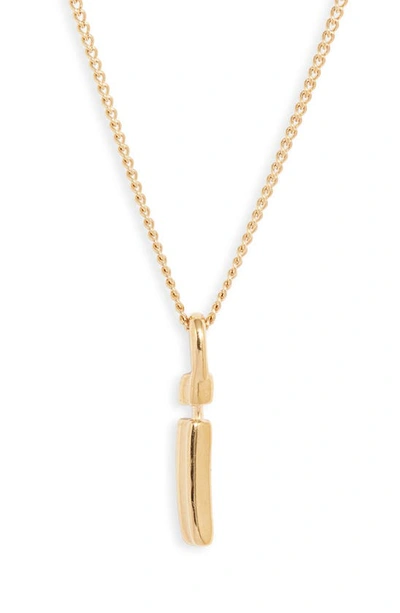 Shop Jenny Bird Customized Monogram Pendant Necklace In High Polish Gold - I
