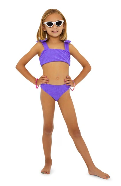 Shop Beach Riot Kids' Little Stella Two-piece Swimsuit In Ultra Violet