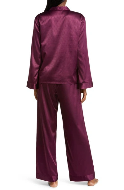 Shop Nordstrom Dobby Satin Pajamas In Purple Odyssey