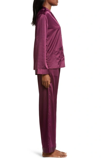 Shop Nordstrom Dobby Satin Pajamas In Purple Odyssey