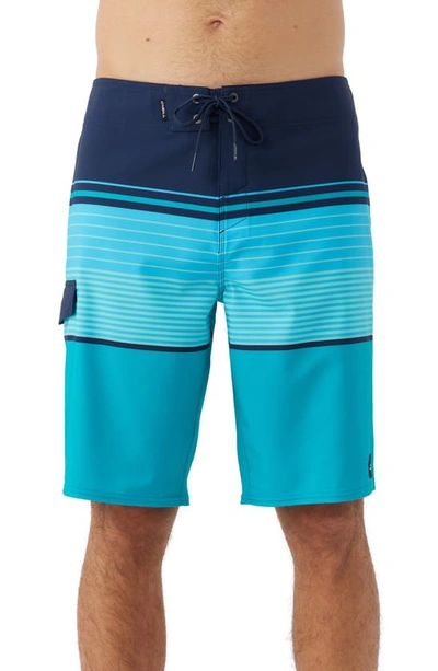 Shop O'neill Lennox Stripe Board Shorts In Navy 2