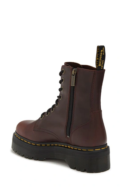 Shop Dr. Martens' Jadon Platform Boot In Brown Classic Pull Up