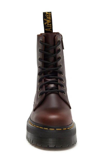 Shop Dr. Martens' Jadon Platform Boot In Brown Classic Pull Up