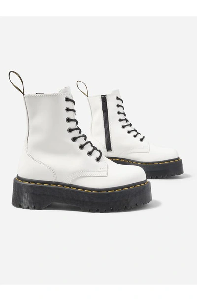 Shop Dr. Martens' Dr. Martens Jadon Platform Boot In Black Polished Smooth