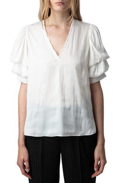 Shop Zadig & Voltaire Taste Satin Blouse In Judo