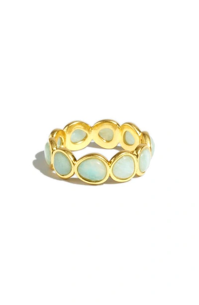 Shop Madewell Stone Collection Blue Aventurine Ring In Amazonite