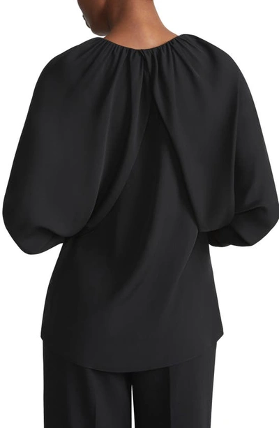 Shop Lafayette 148 Bolero Sleeve Silk Top In Black