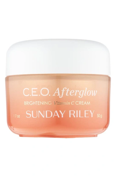 Shop Sunday Riley C.e.o. Afterglow Brightening Vitamin C Cream, 0.5 oz