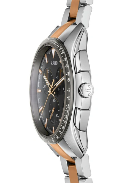 Shop Rado Hyperchrome Chronograph Bracelet Watch, 45mm In Black