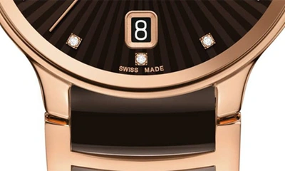 Shop Rado Centrix Automatic Bracelet Watch, 33mm In Brown