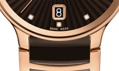 Rado Centrix Automatic Bracelet Watch, 33mm In Brown