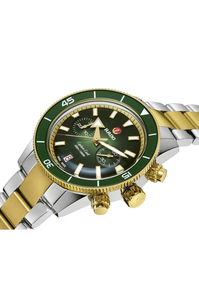 Shop Rado Captain Cook Automatic Chronograph Watch, 43mm In Green