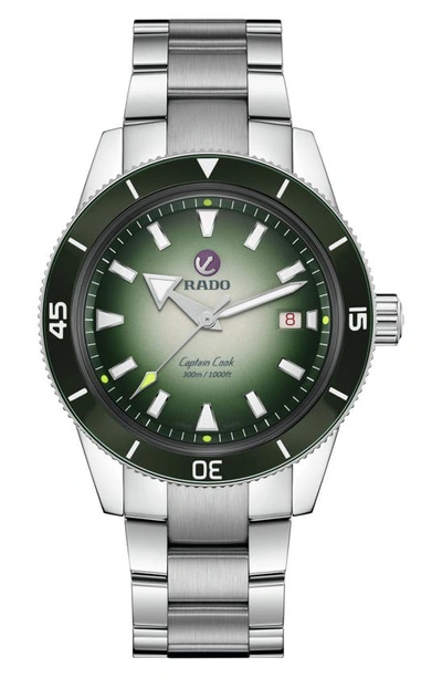 Shop Rado Captain Cook X Cameron Norrie Bracelet Watch, 42mm In Green