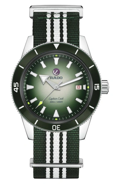 Rado Captain Cook X Cameron Norrie Mens Automatic Watch R32149318 In Green