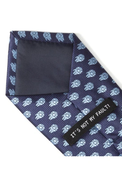 Cufflinks, Inc Star Wars Millennium Falcon Blue Tonal Tie In Blue
