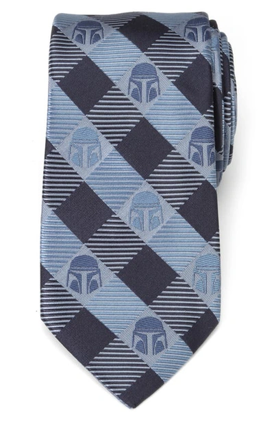 Cufflinks, Inc Star Wars Mando Helmet Check Tie In Blue