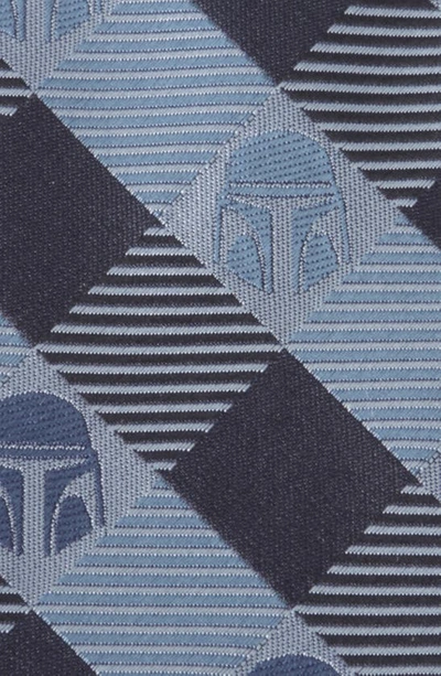 Cufflinks, Inc Star Wars Mando Helmet Check Tie In Blue